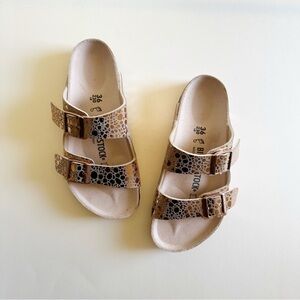 Birkenstock Arizona New Sydney Copper Metallic Stones Sandals